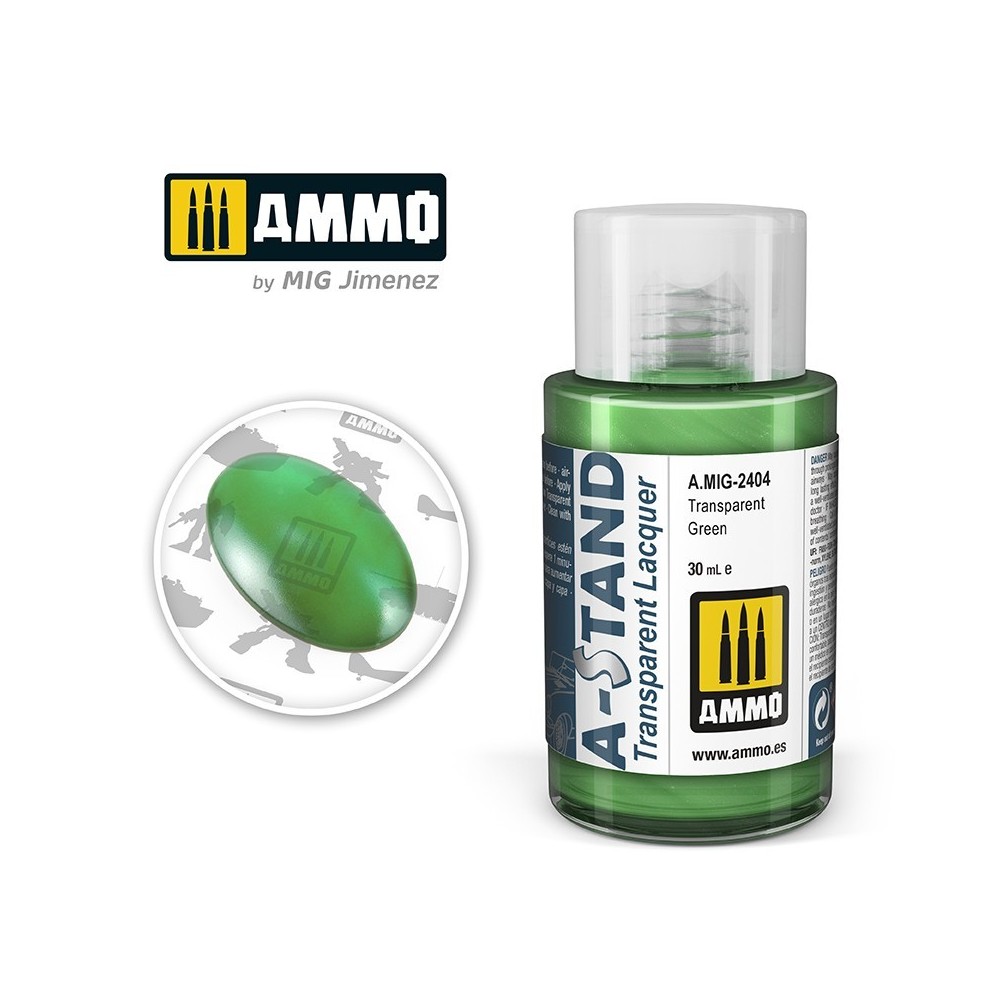 Peinture A-STAND Vert Transparent 30ml Mig AMMO - MIG Jimenez A.MIG-2404 - 1