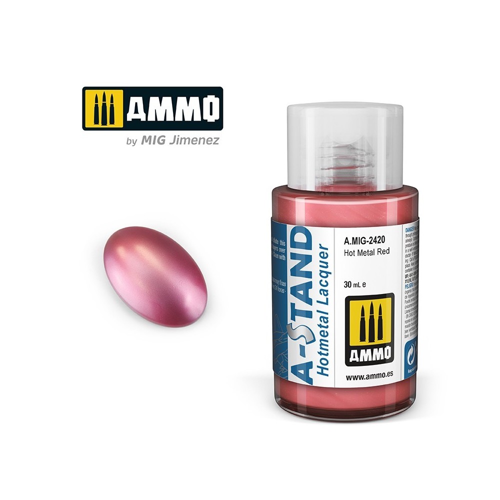 Peinture A-STAND Hot Metal Rouge 30ml Mig AMMO - MIG Jimenez A.MIG-2420 - 1