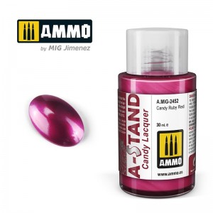 Peinture A-STAND Rouge Rubis Candy 30ml Mig AMMO - MIG Jimenez A.MIG-2452 - 1