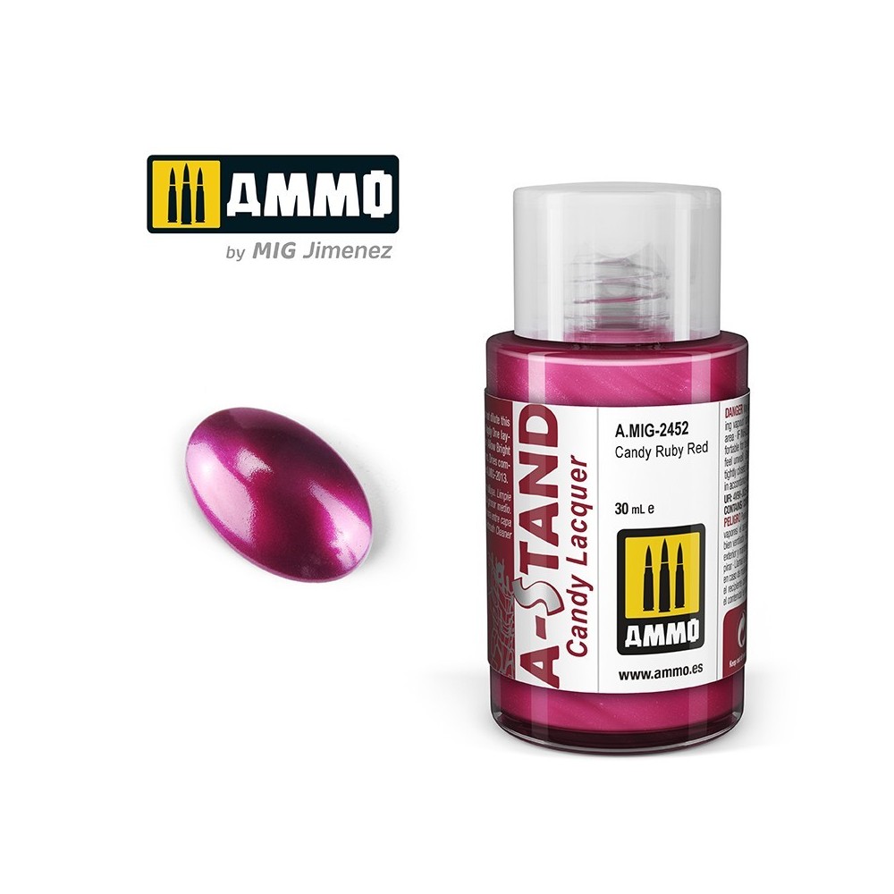 Peinture A-STAND Rouge Rubis Candy 30ml Mig AMMO - MIG Jimenez A.MIG-2452 - 1