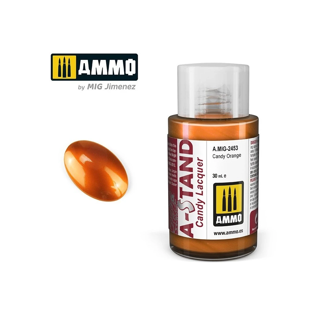 Peinture A-STAND Orange Candy 30ml Mig AMMO - MIG Jimenez A.MIG-2453 - 1 Peinture A-STAND Orange Candy 30ml Mig AMMO - MIG Jimenez A.MIG-2453 - 1