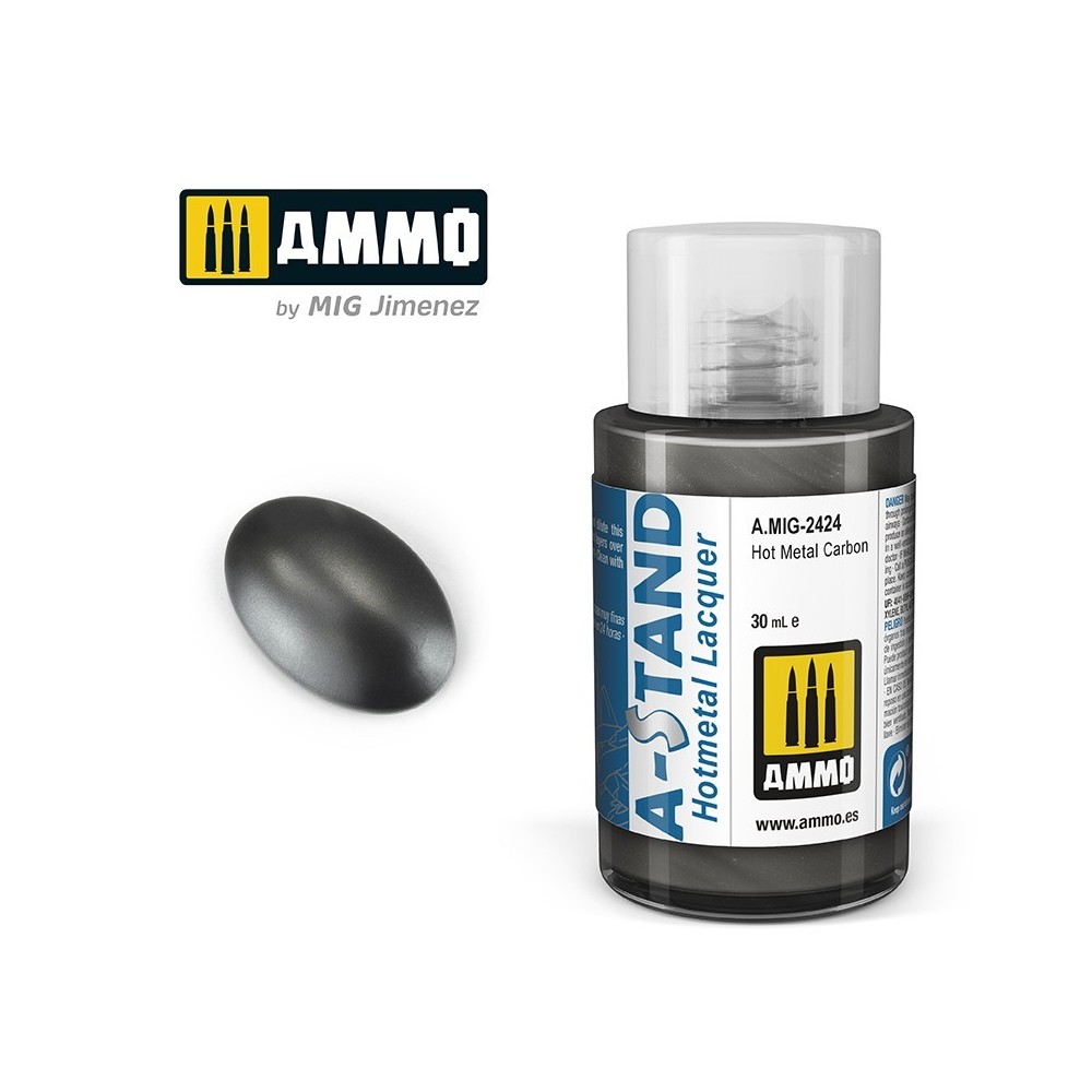 Peinture A-STAND Hot Metal Carbone 30ml Mig AMMO - MIG Jimenez A.MIG-2424 - 1