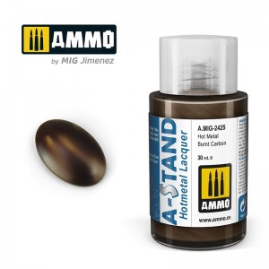 Peinture A-STAND Hot Metal Carbone brûlé 30ml Mig AMMO - MIG Jimenez A.MIG-2425 - 1
