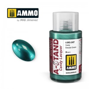 Peinture A-STAND Vert Émeraude Candy 30ml Mig AMMO - MIG Jimenez A.MIG-2457 - 1