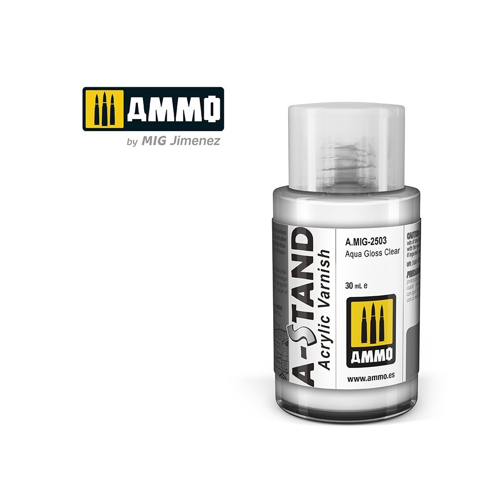 Peinture A-STAND Vernis Aqua Brillant 30ml Mig AMMO - MIG Jimenez A.MIG-2503 - 1