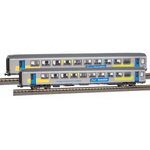 Piko 97312 Set de 2 voitures Corail Vtu, 2ème classe, Fluo Grand Est, SNCF Piko Piko_97312 - 1