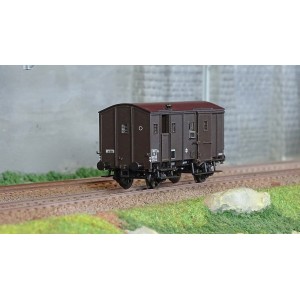 EPM 51.72.15 Wagon marchandise Fourgon M, brun foncé, châssis noir, SNCF, feux fin de convoi, ep.IV EPM, Euro Passion Models EPM