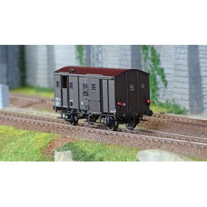 EPM 51.72.15 Wagon marchandise Fourgon M, brun foncé, châssis noir, SNCF, feux fin de convoi, ep.IV EPM, Euro Passion Models EPM