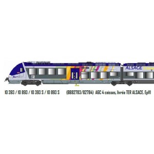 LS Models 10393 Autorail AGC B 82783/82784, livré TER ALSACE, 4 caisses Ls models Lsm_10393 - 1