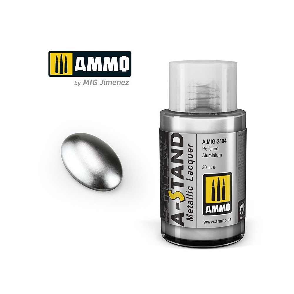 Peinture A-STAND Aluminium poli 30ml Mig AMMO - MIG Jimenez A.MIG-2304 - 1