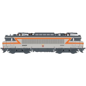 Ls Models 11061S Locomotive électrique BB 22354 SNCF, livrée gris béton/orange, logo Nouille, Rennes, digital sonorisée Ls model