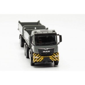 Herpa 316255 Camion benne MAN TGS NN, gris/jaune Herpa Herpa_316255 - 4