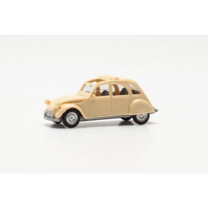 Herpa 020824-007 Voiture 2CV capote ouverte, ivoire Herpa Herpa_020824-007 - 1