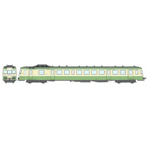 Ree Modeles MB228.S Autorail X 2899 version origine, 1ère classe, Vert et Jaune, RENNES, SNCF, digital sonore Ree Modeles MB-228