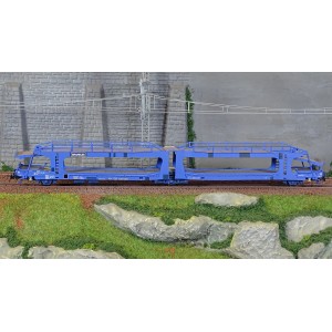 Jouef HJ6267 Wagon porte-autos articulé 3 essieux Laeks, BRAMBLES, livré bleue Jouef HJ6267 - 2