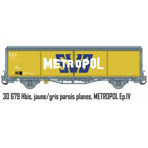 Ls Models 30679 Wagon EVS, Hbis, SNCF, jaune/gris parois planes, METROPOL Ls models Lsm_30679 - 1