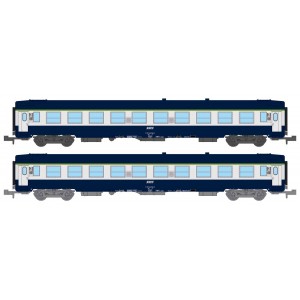 REE Modeles NW189 Set de 2 voitures Couchettes UIC B9c9x, toit bas, Livrée TEN, Logo encadré Ree Modeles NW-189 - 4