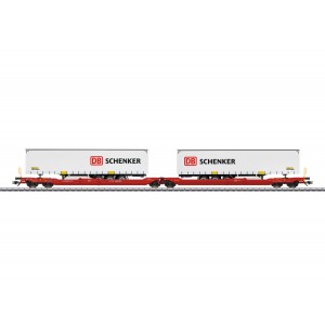 Marklin 47470 Wagon-poche articulé Sdggmrss 738 (T3000e), DB AG, chargé semi-remorques DB Schenker Marklin Marklin_47470 - 3