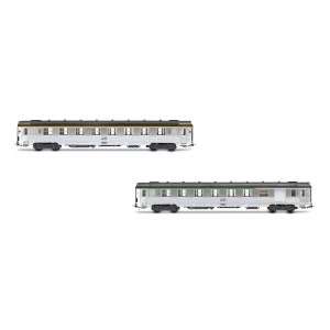 Jouef HJ4176 Set de 2 voitures voyageurs courtes DEV Inox, SNCF, cartouche Corail, A8 / B6D Jouef HJ4176 - 4