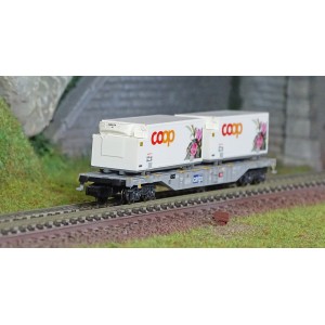 MiniTrix 15494 Wagon porte-conteneurs réfrigérés "Coop", CFF Cargo, échelle N Trix Trix_15494 - 1