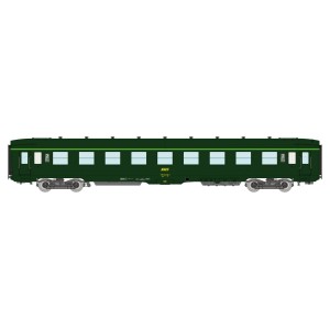 Ree Modeles VB407 Voiture voyageurs DEV AO Couchettes, SNCF, B9c9, Vert 301, logo encadré, cartouche Corail, ep.IV-V Ree Modeles