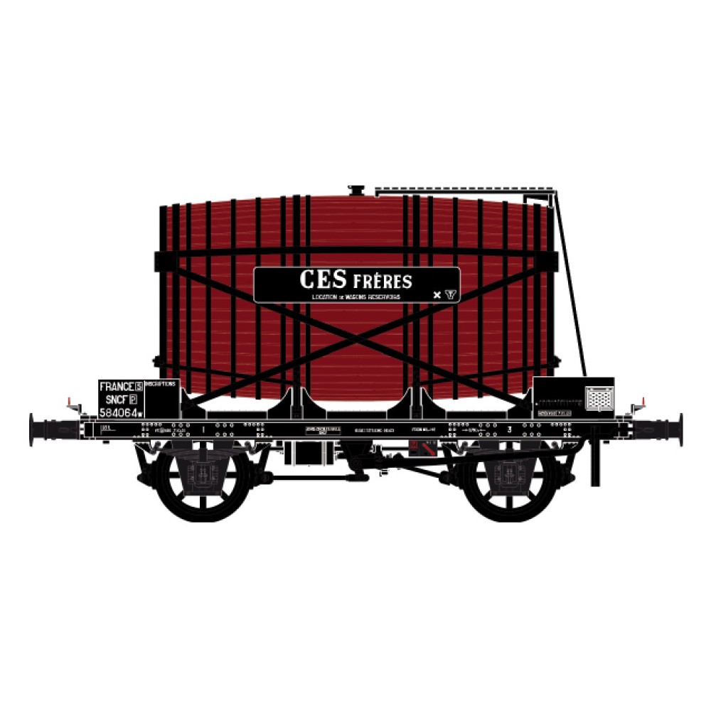 Ls Models 30563 Wagon citerne OCEM Monofoudre, sans guérite, brun, CES FRERES, SNCF Ls models Lsm_30563 - 1 Ls Models 30563 Wagon citerne OCEM Monofoudre, sans guérite, brun, CES FRERES, SNCF Ls models Lsm_30563 - 1
