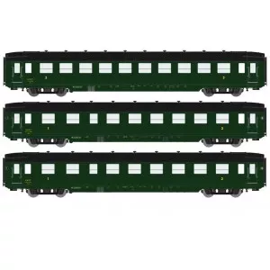 Ree Modeles VB 195 Set de 3 voitures voyageurs, DEV AO U-46, Vert 306, châssis noir, Toit noir Ree Modeles VB-195 - 7
