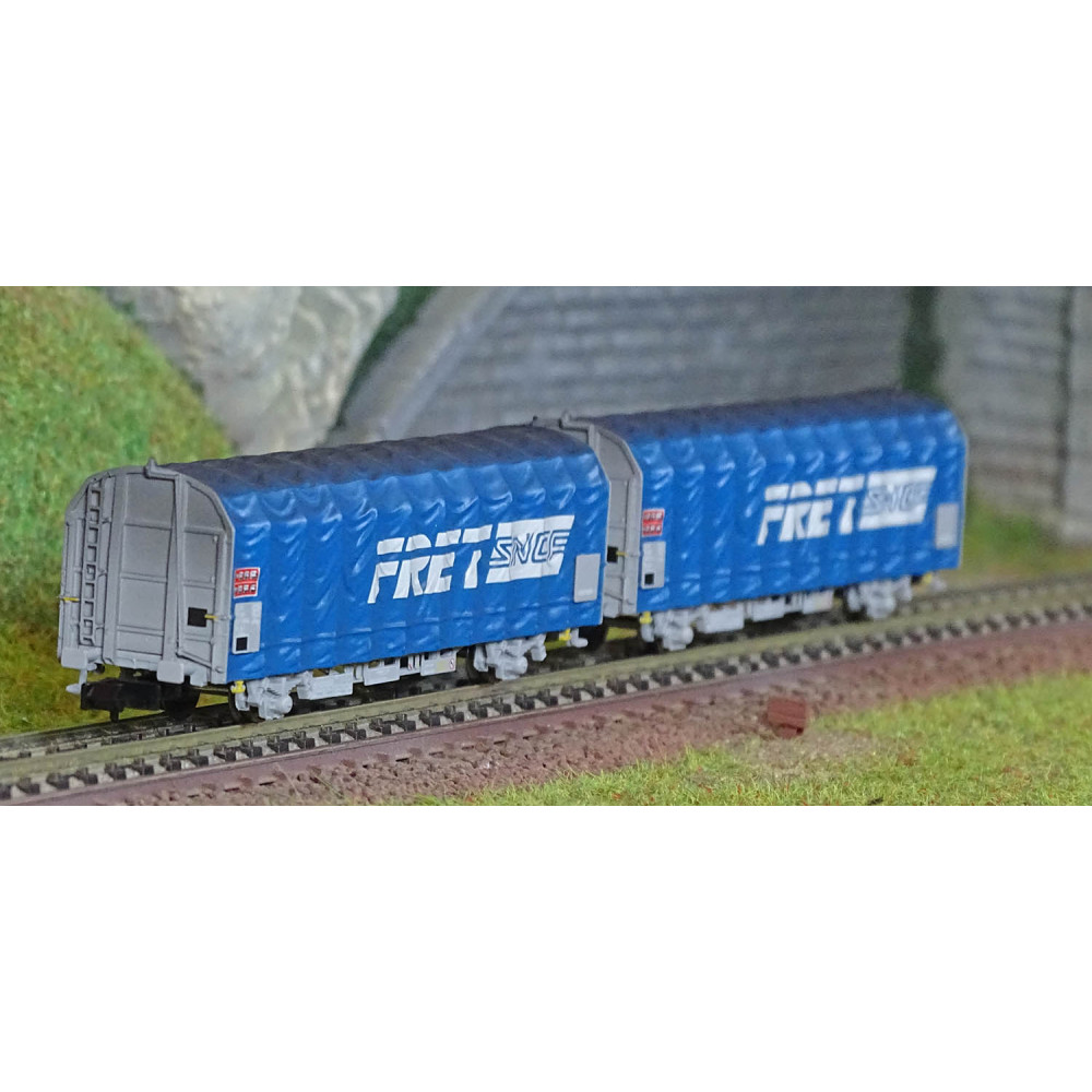 Arnold HN6696 Set de 2 wagons bâchés à 2 essieux type K70 Kils, SNCF, livrée bleue, FRET, échelle N Arnold HN6696 - 1 Arnold HN6696 Set de 2 wagons bâchés à 2 essieux type K70 Kils, SNCF, livrée bleue, FRET, échelle N Arnold HN6696 - 1