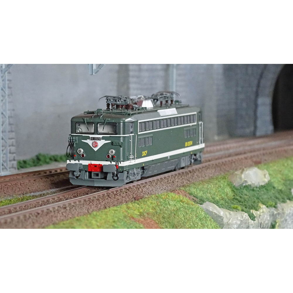 R37 HO41088 Locomotive électrique BB 25574, SNCF, verte, tampons U6, étrave, Dijon Rail 37 - R37 R37_HO41088 - 1