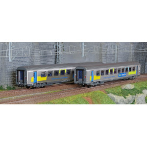 Piko 97312 Set de 2 voitures Corail Vtu, 2ème classe, Fluo Grand Est, SNCF Piko Piko_97312 - 1