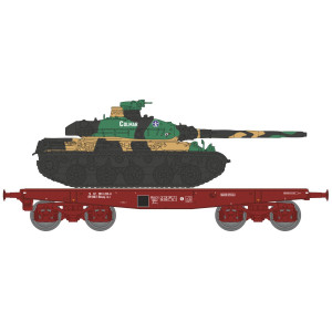 Ree modeles WBA038 Wagon Porte-char Rlmmp, SNCF + Char AMX 30B - COLMAR Ree Modeles WBA-038 - 4