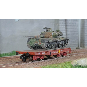 Ree modeles WBA036 Wagon Porte-char Rlmmp, SNCF + Char AMX 30B - ULM Ree Modeles WBA-036 - 1