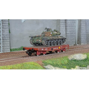 Ree modeles WBA037 Wagon Porte-char Rlmmp, SNCF + Char AMX 30B - LA MARNE Ree Modeles WBA-037 - 1