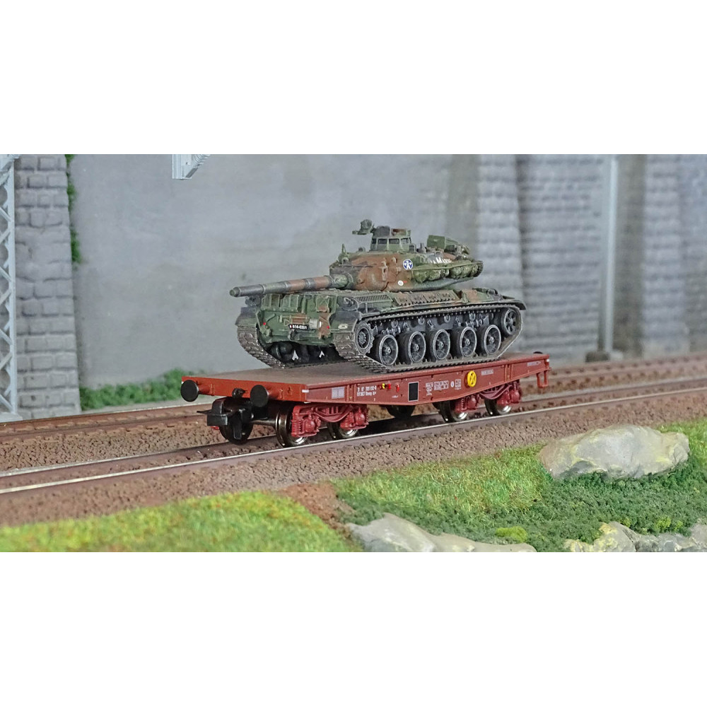 Ree modeles WBA037 Wagon Porte-char Rlmmp, SNCF + Char AMX 30B - LA MARNE Ree Modeles WBA-037 - 1 Ree modeles WBA037 Wagon Porte-char Rlmmp, SNCF + Char AMX 30B - LA MARNE Ree Modeles WBA-037 - 1