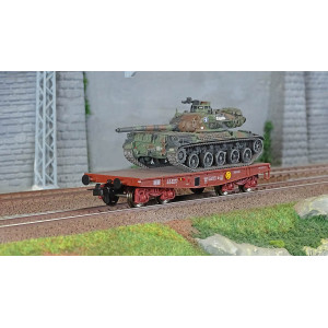 Ree modeles WBA038 Wagon Porte-char Rlmmp, SNCF + Char AMX 30B - COLMAR Ree Modeles WBA-038 - 1