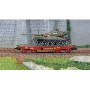 Ree modeles WBA038 Wagon Porte-char Rlmmp, SNCF + Char AMX 30B - COLMAR Ree Modeles WBA-038 - 2