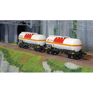 Jouef HJ6250 Set de 2 wagons citernes à bogies, transport de chlore, VTG + Ermewa, SNCF Jouef HJ6250 - 5