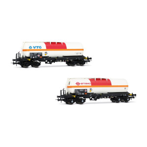 Jouef HJ6250 Set de 2 wagons citernes à bogies, transport de chlore, VTG + Ermewa, SNCF Jouef HJ6250 - 6