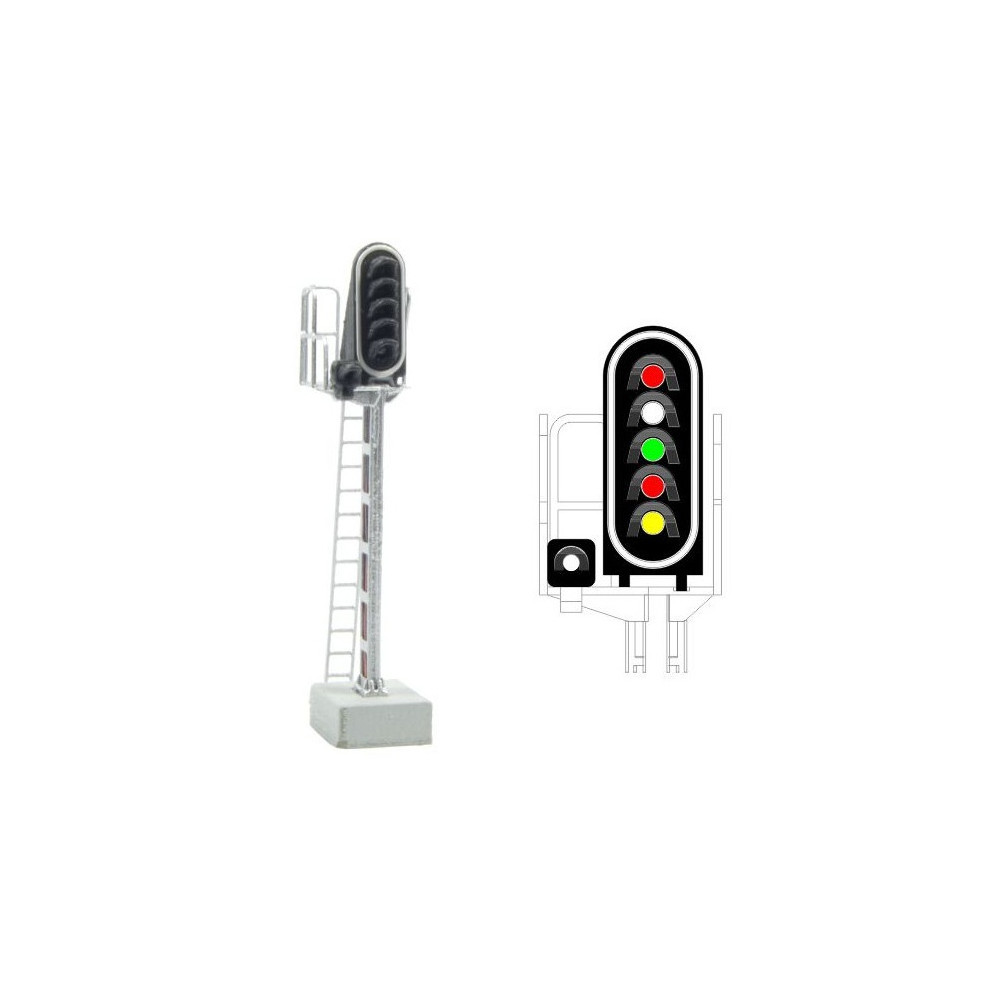 MAFEN 413206 Signal principal 6 feux LED (rouge/blanc/vert/rouge/jaune/blanc), SNCF, échelle N MAFEN MAFEN_413206 - 1 MAFEN 413206 Signal principal 6 feux LED (rouge/blanc/vert/rouge/jaune/blanc), SNCF, échelle N MAFEN MAFEN_413206 - 1