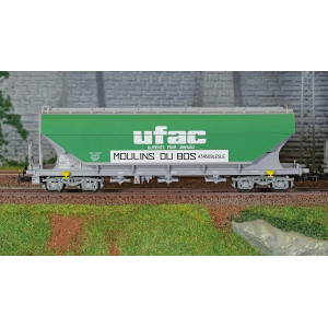 Jouef HJ6281 Set de 2 wagons trémies à bogies, avec parois planes, UFAC Jouef HJ6281 - 2