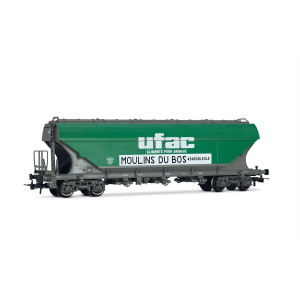 Jouef HJ6281 Set de 2 wagons trémies à bogies, avec parois planes, UFAC Jouef HJ6281 - 6