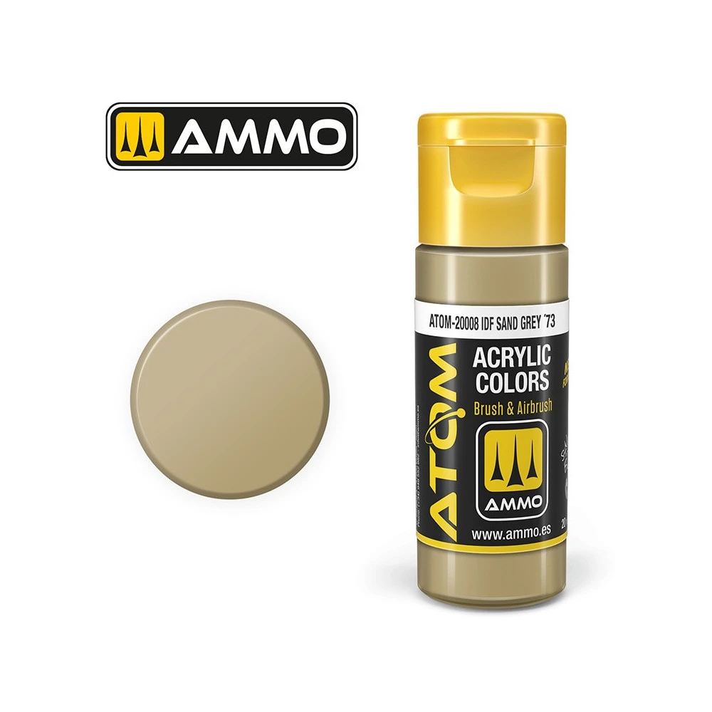 Peinture acrylique IDF Gris Sable '73 20ml ATOM AMMO Peinture acrylique IDF Gris Sable '73 20ml ATOM AMMO
