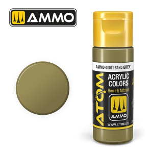 Peinture acrylique Gris Sable 20ml ATOM AMMO