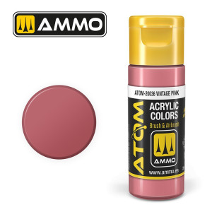 Peinture acrylique Rose Vintage 20ml ATOM AMMO