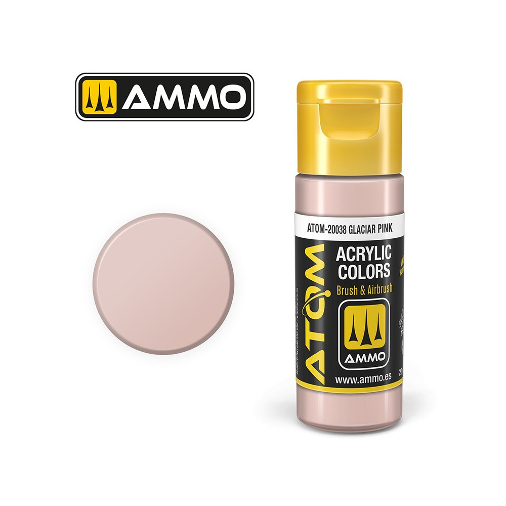 Peinture acrylique Rose glacier 20ml ATOM AMMO Peinture acrylique Rose glacier 20ml ATOM AMMO