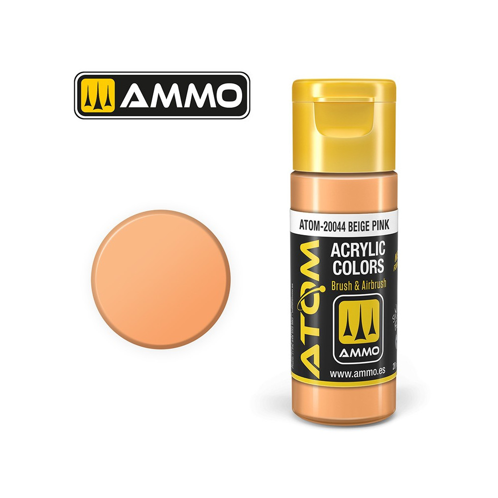 Peinture acrylique Beige Rose 20ml ATOM AMMO Peinture acrylique Beige Rose 20ml ATOM AMMO
