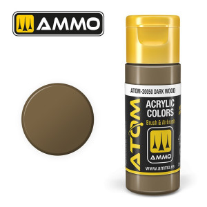 Peinture acrylique Bois foncé 20ml ATOM AMMO