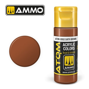 Peinture acrylique Brun Terre 20ml ATOM AMMO