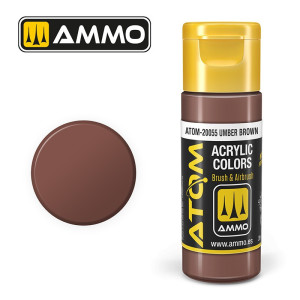 Peinture acrylique Brun d'Ombre 20ml ATOM AMMO