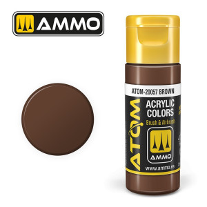 Peinture acrylique Brun 20ml ATOM AMMO